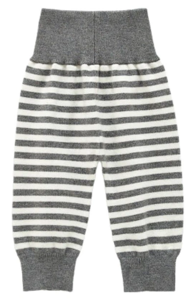Ashmi And Co Babies' Jordan Stripe Cotton Pants In Gray
