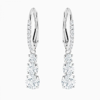 Swarovski Silver-tone Crystal Drop Earrings In Neutral