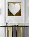 The Oliver Gal Artist Co. White And Gold Feather Heart, 32"