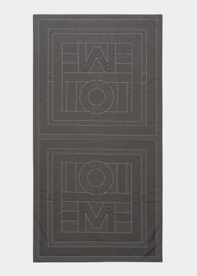 Totême Striped Monogram Sarong In Black