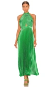 L'idée Renaissance Midi Dress In Bright Green