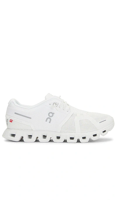 On Cloud 5 Running Shoe In Undyed White/white