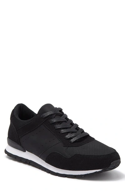 English Laundry Kenneth Leather Perforated Sneaker In Black