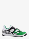 Gucci Basket Distressed Leather Sneakers In White