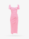 Self-portrait Self Portrait 'iris' Short Sleeved Midi Dress In Pink
