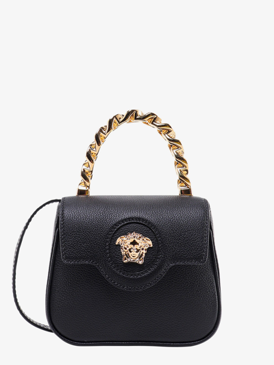 Versace Hand Bag In Black