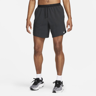 Nike Men's Stride Dri-fit 7" Unlined Running Shorts In Black