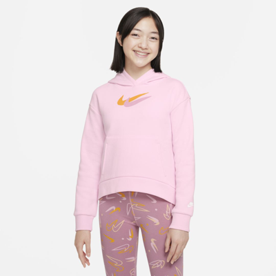 Nike Sportswear Big Kids' (girls') Fleece Hoodie In Pink