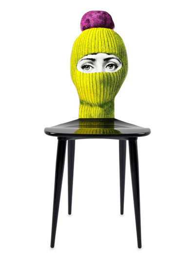 Fornasetti Lux Gstaad Chair In Yellow/fuchsia/black
