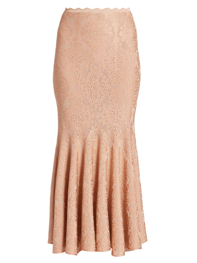 Alaïa Lace Midi-skirt In Pink