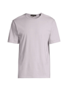 Vince Garment-dyed Crewneck T-shirt In Purple Dust
