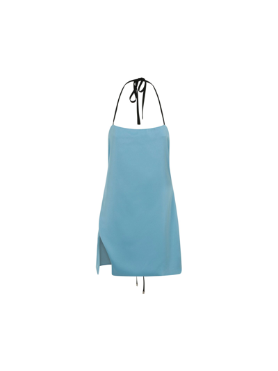 Attico Womens Light Blue Other Materials Dress In #add8e6