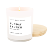 Sweet Water Decor Sunday Brunch Soy Candle | White Jar Candle + Wood Lid