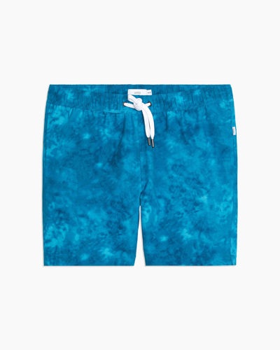 Onia Charles Printed Swim Shorts In Blue