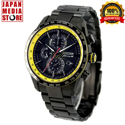 Pre-owned Citizen Attesa At8185-89e Nissan Fairlady Z Yellow Eco-drive Titanium Men Watch