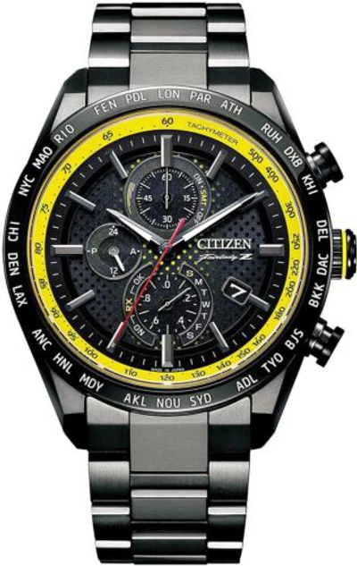 Pre-owned Citizen Attesa At8185-89e Direct Flight Solar Radio Men Watch In Box