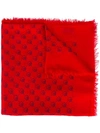 GUCCI GUCCI GUCCIGHOST MODAL SHAWL - RED,4532254G86511793780