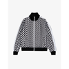 Palm Angels Checkerboard Logo-print Woven Track Jacket 4-12 Years In Black
