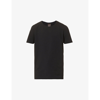 Oscar Jacobson Kyran Crewneck Stretch-cotton T-shirt In Black
