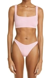 Hunza G Crinkle 2-piece Swimsuit In Bubblegum