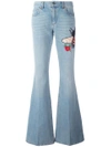 GUCCI embroidered flared denim jeans,456955XR45611789617