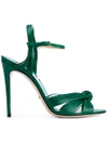 Gucci Allie Knotted Leather Ankle-strap Sandals In Green