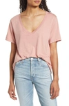 Marine Layer Boyfriend V-neck T-shirt In Rosette