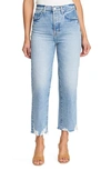 Pistola Cassie Super High Waist Crop Straight Leg Jeans In Baja