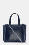 GANNI EAST WEST TOTE LOGO BAG IN NAVY