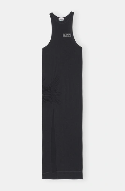 Ganni Racerback Midi Dress Black Size L