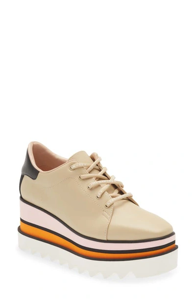 Stella Mccartney Sneak-elyse Eco Alter Mat In Sand/black In Sand/ Black/ Blk-wht-blk