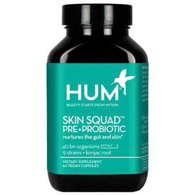 HUM NUTRITION SKIN SQUAD PRE+PROBIOTIC CLEAR SKIN SUPPLEMENT