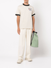Ader Error Beige T-shirt With Multi Patches In Beige