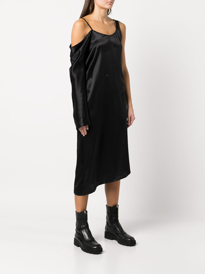 Ann Demeulemeester Greta Asymmetrical Dress In Black