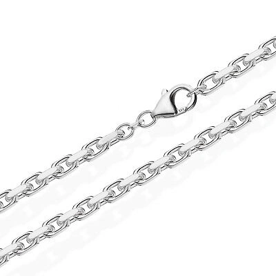 Pre-owned Nklaus 80cm Ankerkette Halskette Massiv 925 Sterlingsilber Diamantiert 4,5mm 66g 2484