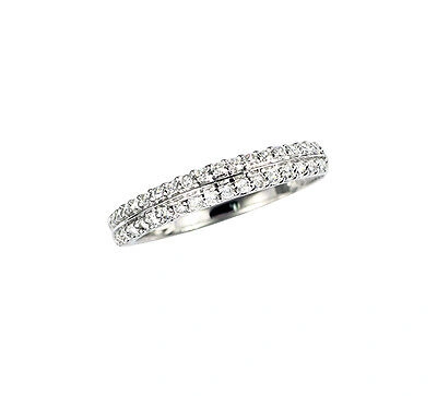 Pre-owned Meinschmuck24 Ring Diamanten 14 Karat 585er Weissgold 0,15 Karat Brillantring Neu Zertifikat