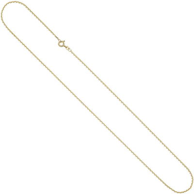 Pre-owned Schmuck-krone - Goldschmuck 1,2mm Ankerkette Kette Collier Aus 333 Gelbgold Gold Halskette 42cm, Goldkette