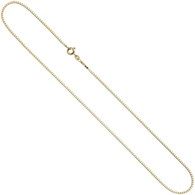 Pre-owned Schmuck-krone - Goldschmuck 1,0mm Venezianerkette Collier 333 Gelbgold Gold Kette Halskette, 45cm, Goldkette