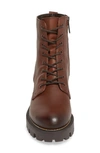 Sam Edelman Garret Combat Platform Boot - Medium In Dark Brown In Dark Brown/ Brown
