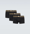 Versace Greca Jacquard Boxer Shorts In Black