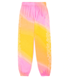 Erl Gradient Floral-print Cotton-blend Jogging Bottoms 6-14 Years In Yellow Gradient 1
