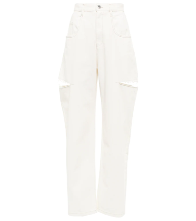 Maison Margiela High-rise Straight Leg Jeans In White