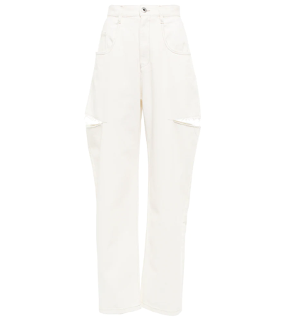 Maison Margiela White High-rise Distressed Jeans