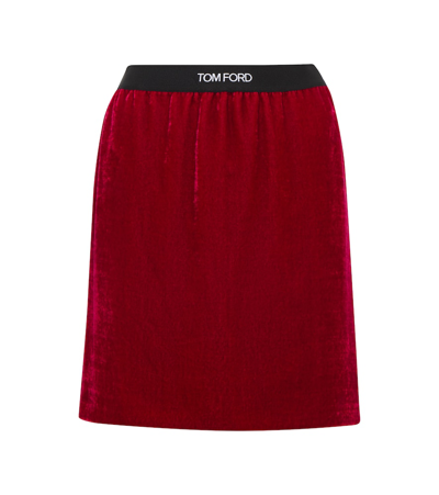 Tom Ford Velvet Miniskirt In Raspberry