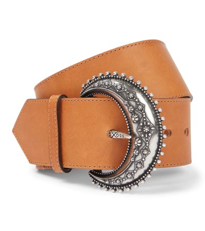 Etro Leather Belt In Bruciato