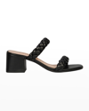 Kate Spade Juniper Braided Dual-band Slide Sandals In Black