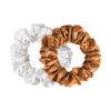 Slip Stardust Crystal-embellished Large Silk Scrunchie Set Of Two In Stardust
