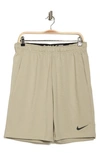 Nike Dri-fit Fleece Shorts In Light Stone/ Black