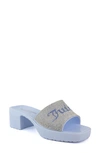 Juicy Couture Women's Harmona Slip-on Glitz Dress Sandals In M-blue
