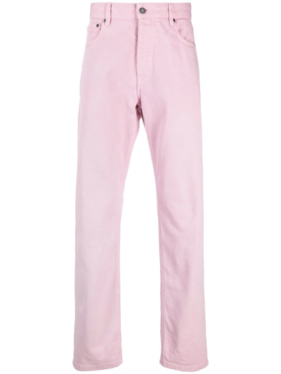 Ami Alexandre Mattiussi Mid-rise Straight-leg Jeans In Pale Pink/655